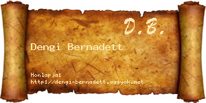 Dengi Bernadett névjegykártya