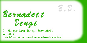 bernadett dengi business card